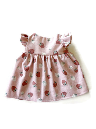 Dress-up Doll Outfit - Strawberry print dress