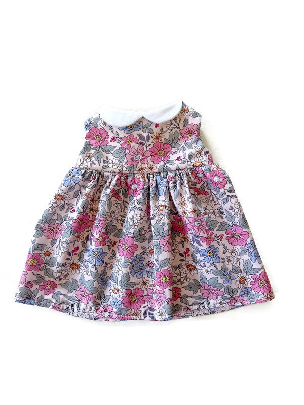 Dress-up Doll Outfit - Pink pastel floral dress