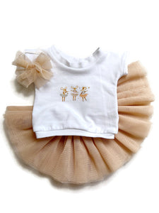 Dress-Up Doll Outfit - Dancing Mouse T-shirt & Tutu set (choose colour)