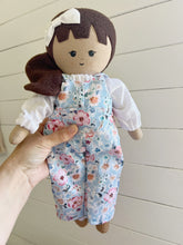 Meadow Folk Outfit - Blue floral dungarees