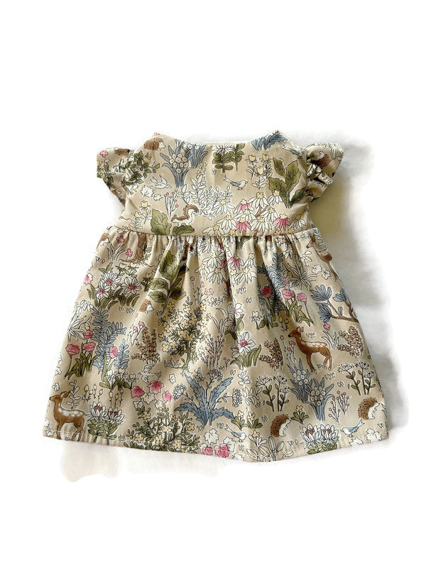 Meadow Folk Outfit - Woodland print ruffle dress